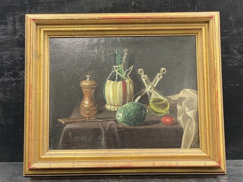 Frederick Victor Baily (1919 – 1997) Britian Still Life Oil In The Dutch Manner