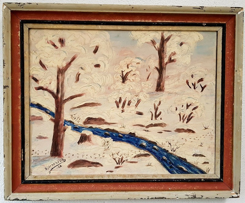 No.: 132 oil painting artwork oil painting landscape forest winter snow