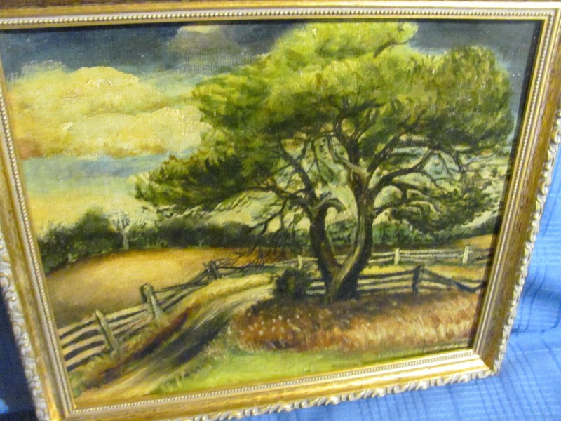 Algot Stenbery (1902-1983) Vintage Oil Painting "Ancient Oak" c.1935 gallery