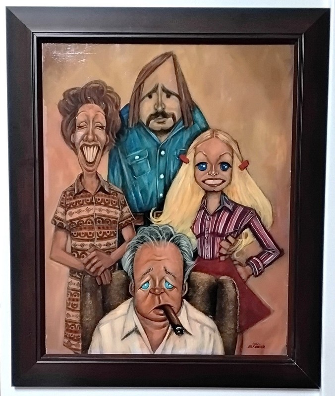 All In The Family Original Painting Art by Paul Alexander 16″ x 20″ Acrylic