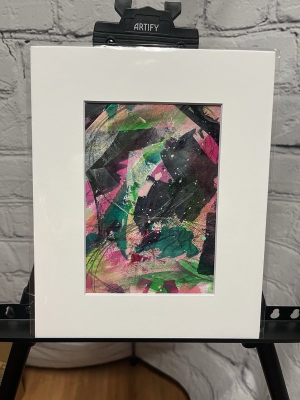 Hand painted Original Abstract Painting Artwork - 5X7 Matted Abstract #3 gallery