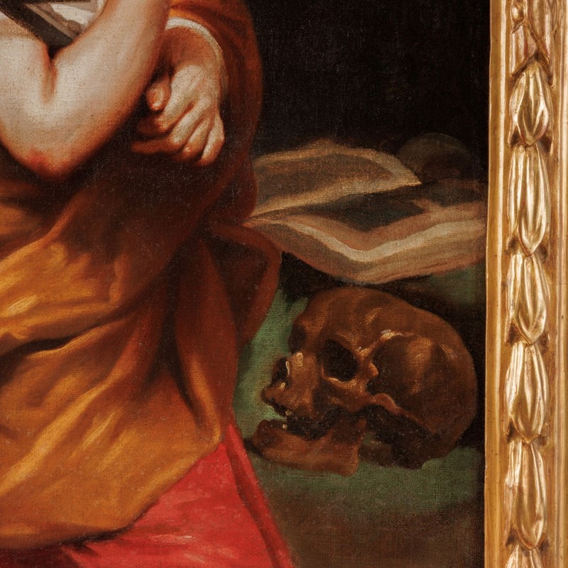 'Penitent Magdalene' by Giuseppe Maria Crespi Oil on Canvas Italy 1750 Certified gallery