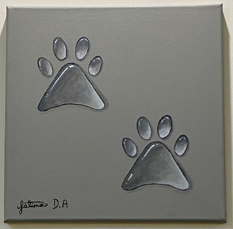 Silent Steps – Original Handmade Acrylic Painting on Canvas – 30x30 cm