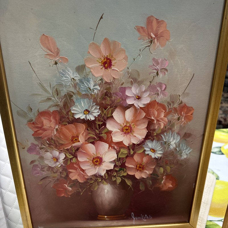 Robert Cox & Jenkins paintings in 13x17 frames Original oil on canvas. Flowers gallery