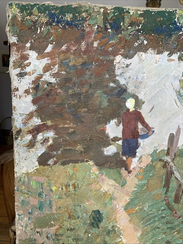 Wonderful Impressionist O/C by Well Known Soviet Ukrainian Artist G. A. Shponko. gallery