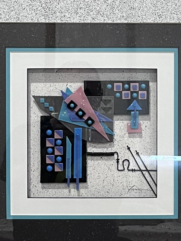 Abstract Geometric Shapes Modern Mixed Media Hanging Art Signed Not A Painting gallery