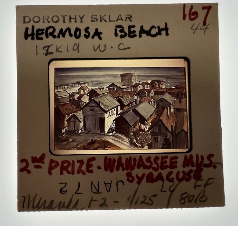 Dorothy Sklar Watercolor painting Hermosa Beach, CA 1943 gallery