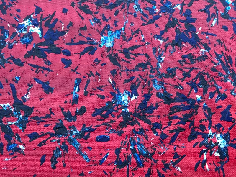 Abstract Firework Canvas Wall Art - "Katy" gallery