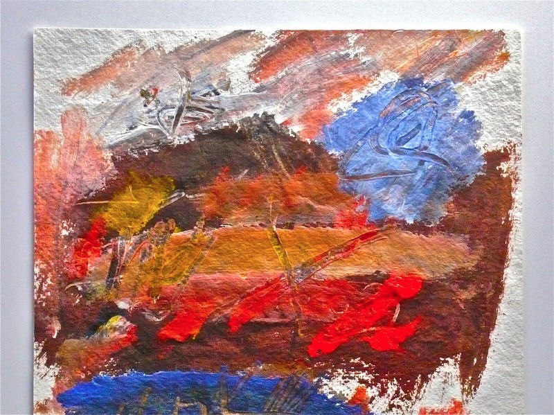 CY TWOMBLY -- A 1980s ORIGINAL IMPASTO ABSTRACT DOUBLE-SIDED GOUACHE PAINTING gallery