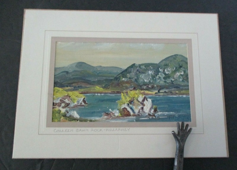 E. I. Bryce Mid-Century Irish Artist Oil Painting COLLEEN BAWN ROCK, KILLARNEY