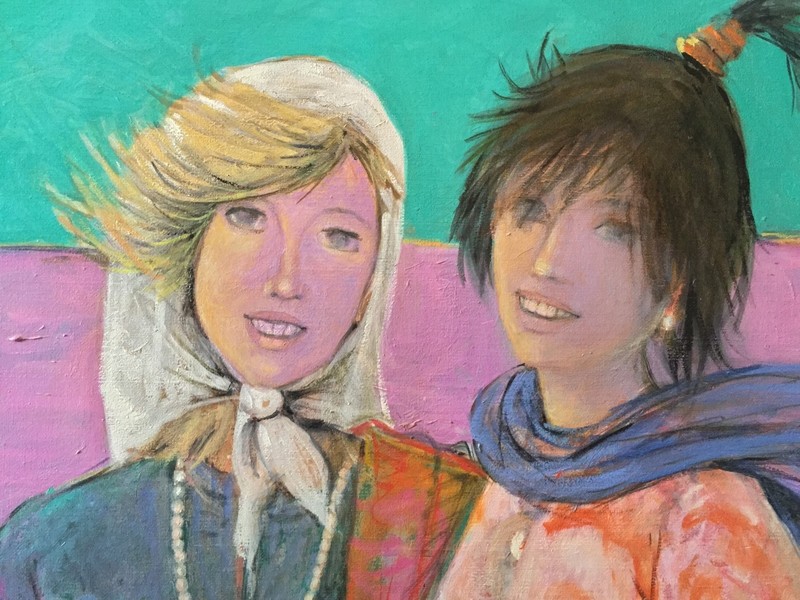 Helene Burnouf Proteau «Two Sisters» American French 1913-2010 shop Studio TORNO