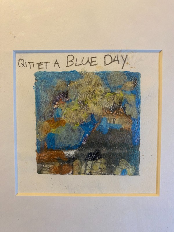 Heidi Hennessy Quite a Blue Day Small Painting #84 gallery