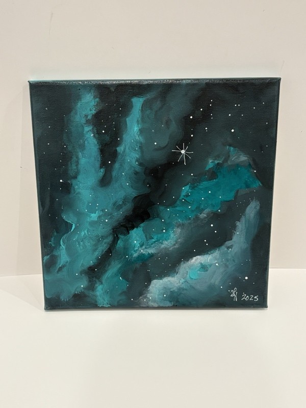 Space Painting — blind artist made