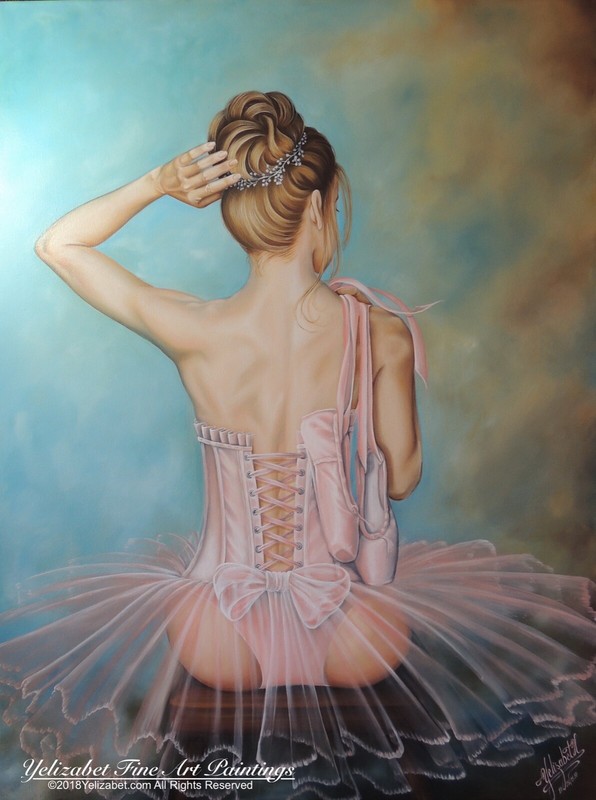 Beautiful Ballerina Original Oil Painting or Canvas Print