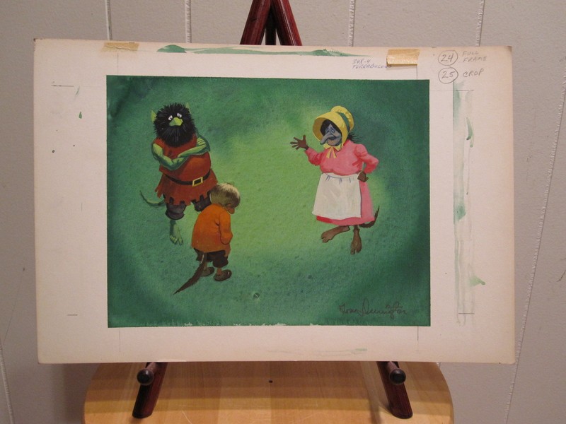 VINTAGE AMERICAN ILLUSTRATOR ART PAINTING TROLL CHILDREN BOOK CARTOON CHARACTER gallery