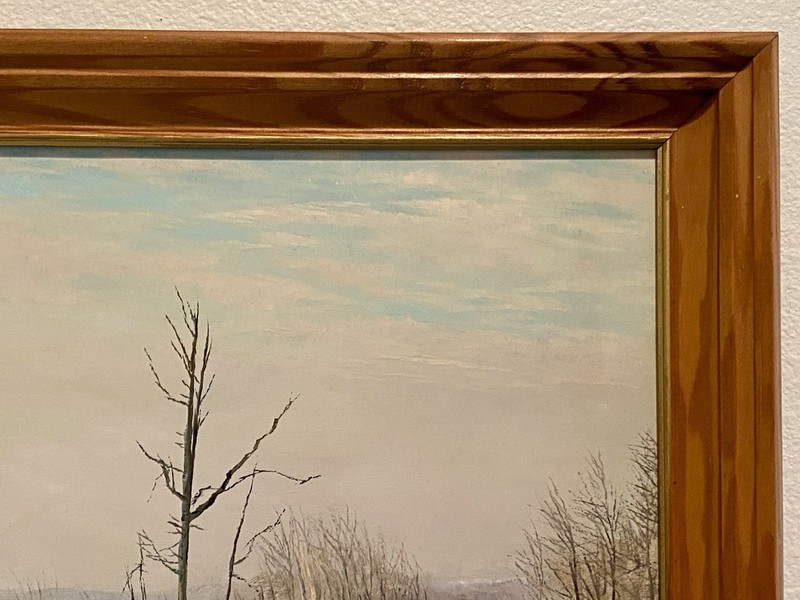 Robert Hamblen (1932-2017) Landscape Painting “Great Swamp” Oil on Masonite gallery