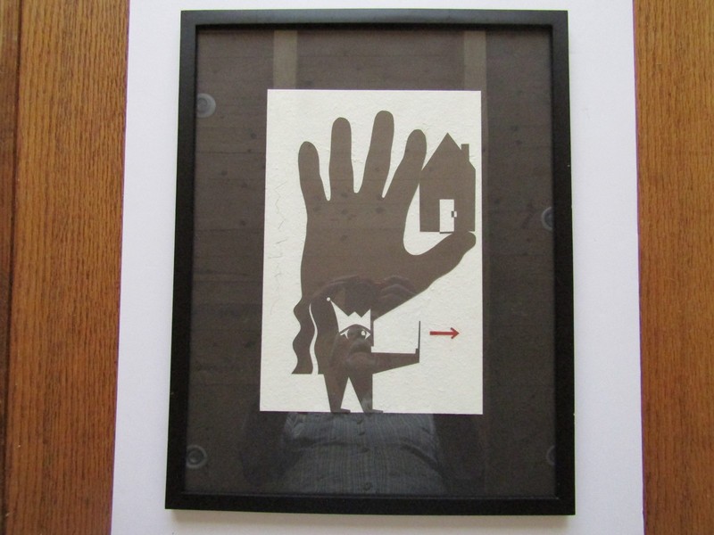 Striking Contemporary Modernist Collage 2008, Signed Illegibly, VG