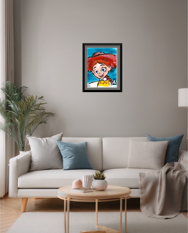 Atherton 9x12 Original Pop Art Toy Story Character Painting "Jessie Cowgirl" gallery