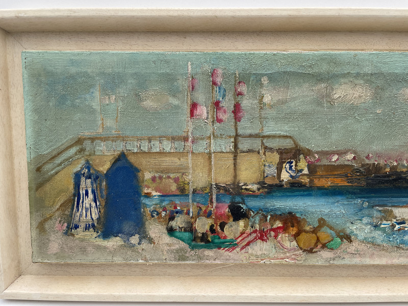 French Impressionism - Animated Beach Boat Seascape - Oil Canvas gallery