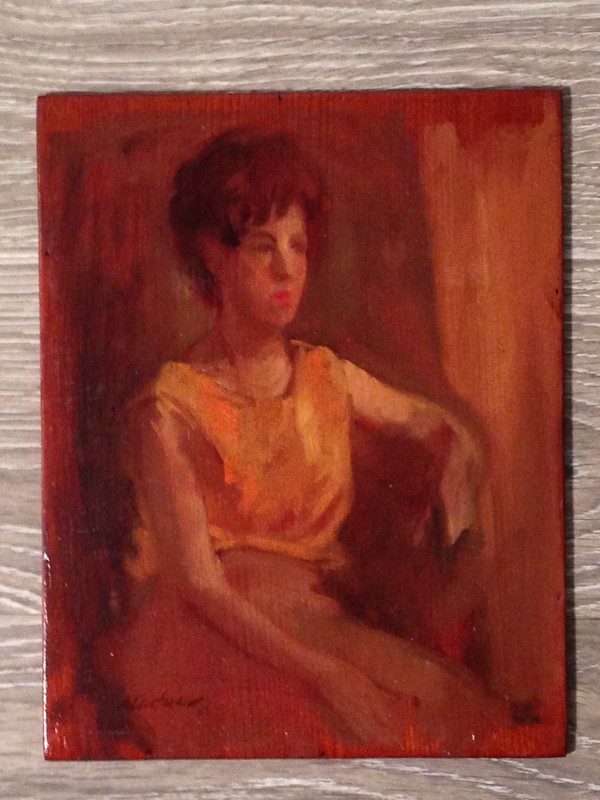 oil painting original «helena» study signed by stuart kaufman 1926-2008