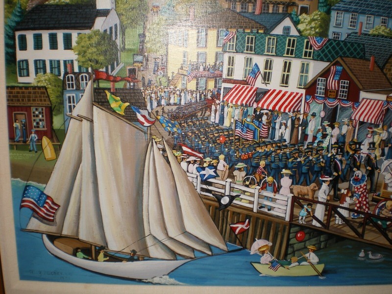 Cissy Buchanan Acrylic Masonite 4th of July Celebration Kennebunk Port Maine gallery