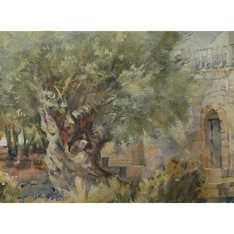 ORIGINAL Painting Impressionism Landscape History Witness 12.2″x16 Piter Ilitzky