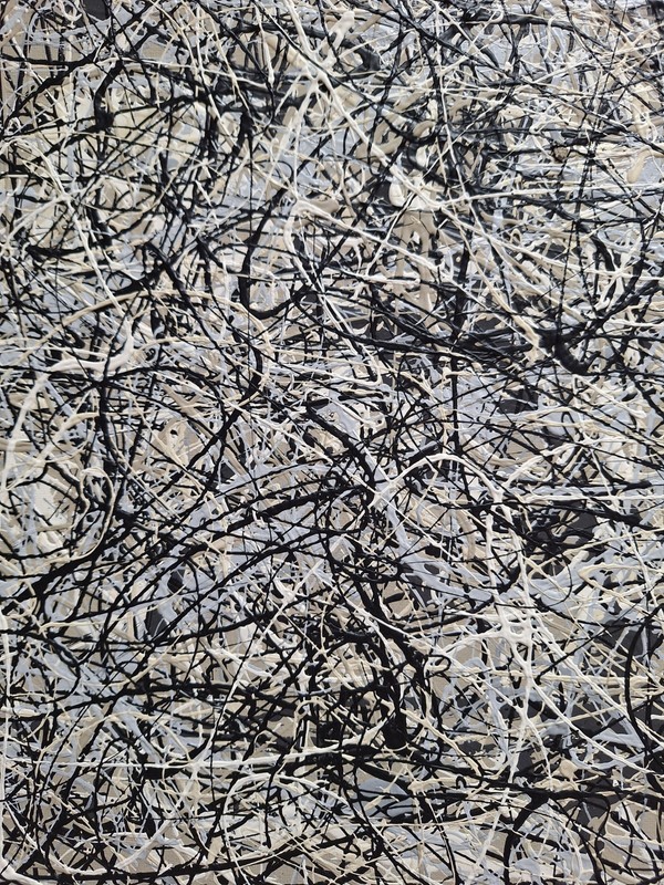 Original Abstract Action Painting jackson pollock style Set Of Two 12x24 gallery