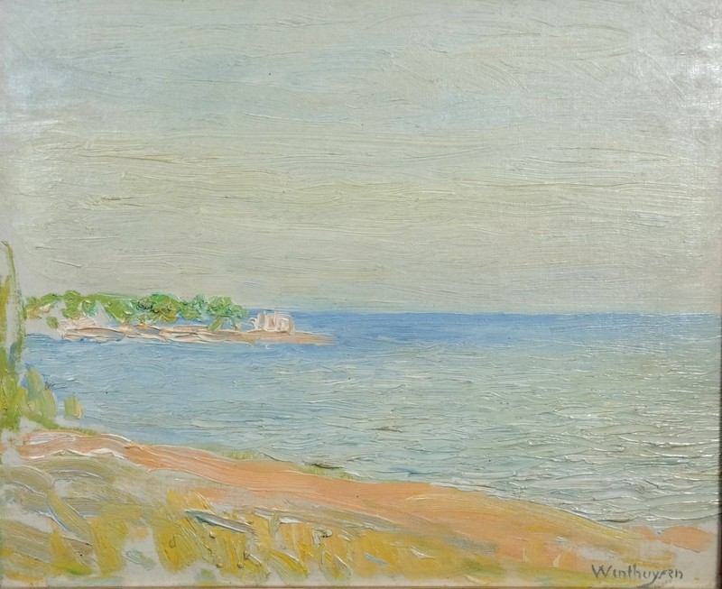 JAVIER WINTHUYSEN. MARINA. OIL ON CANVAS. SPAIN. 20TH CENTURY.