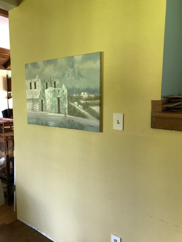 Large SOUTHWEST ADOBE LANDSCAPE OIL PAINTING on Canvas 36 x 24 Mezcal gallery