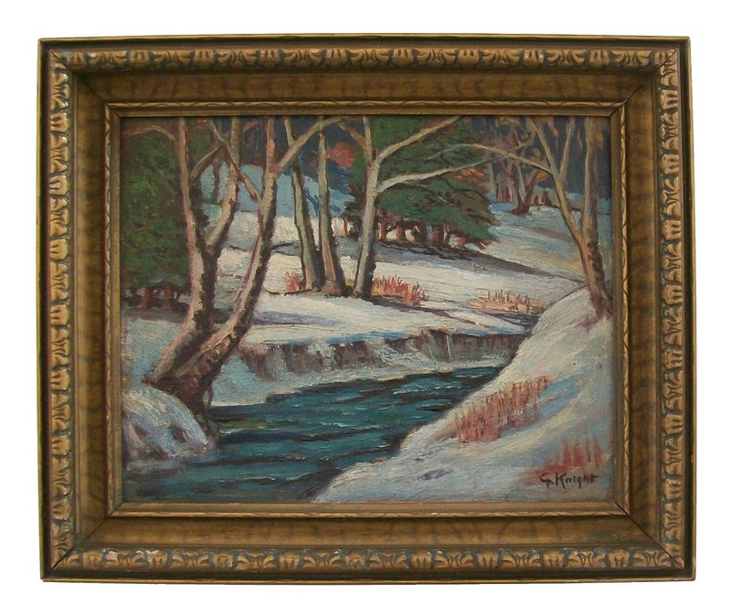 GWENDOLYN KNIGHT – Post Impressionist Landscape Painting – U.S.A. – Circa 1950’s