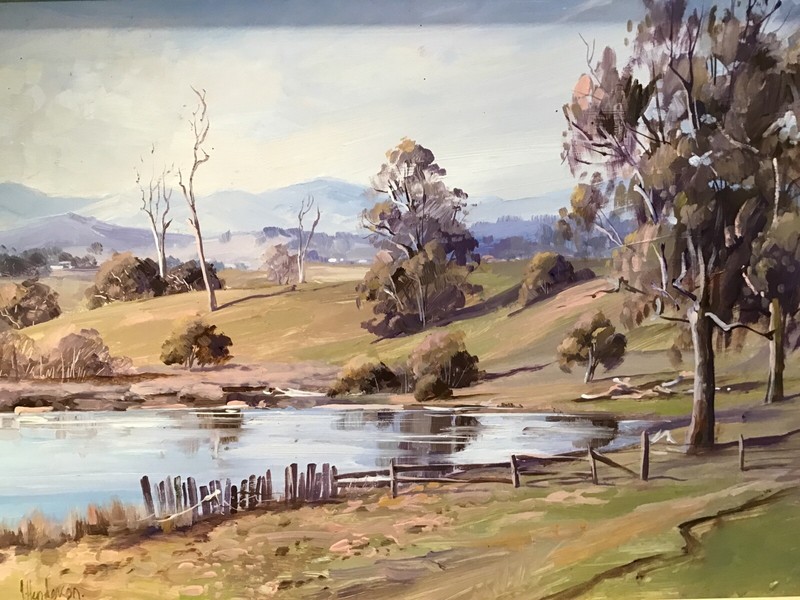 Jayne Henderson Rural Scene Framed Oil Painting gallery