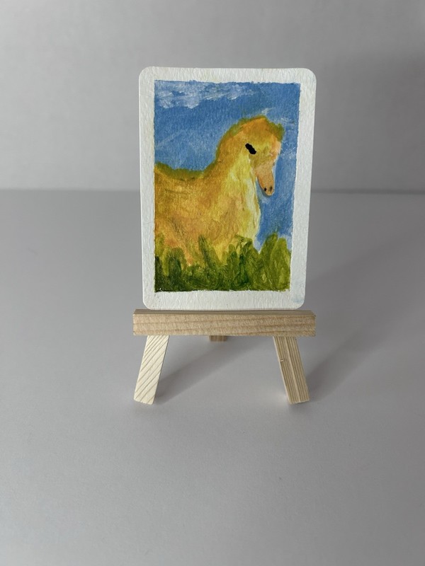 ACEO Duckling Hand Painted Artist Trading Card