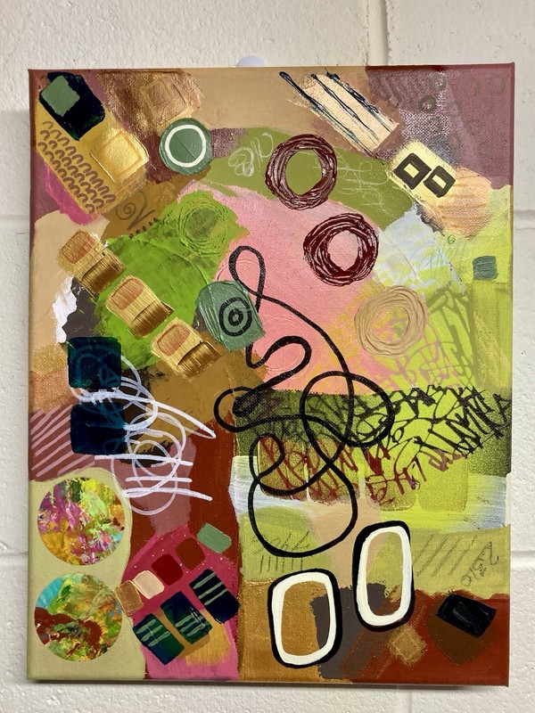 Original Abstract Mixed Media Intuitive 11×14”Painting By Jamie Freier