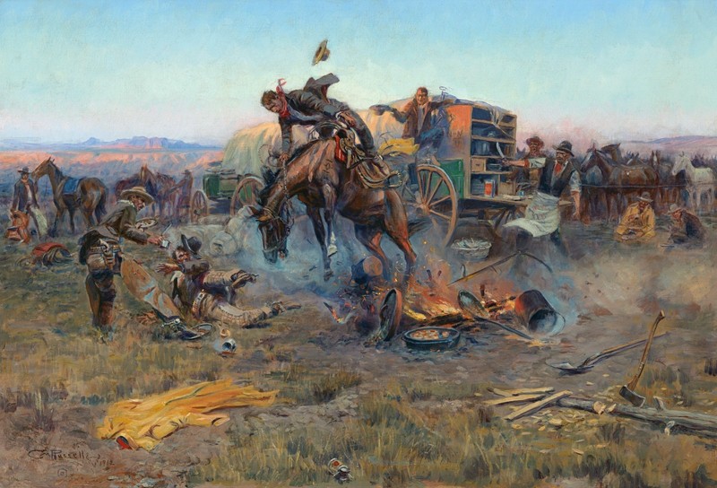 Charles Russell Camp Cook Painting Reproduction – Giclee Canvas/Paper/Stretched