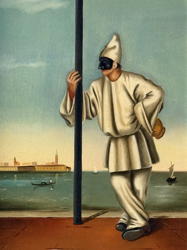 PIER LUIGI CESARINI VINTAGE ITALIAN MODERN FIGURATIVE LANDSCAPE OIL PAINTING 59 gallery
