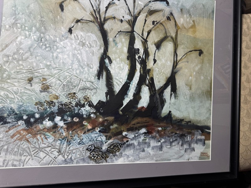 Shirley Clement (1922 - 2002) "Surreal Landscape" Watercolor/Gouache Painting gallery