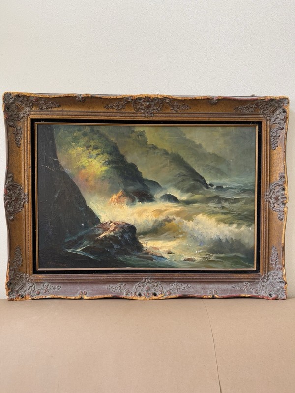 Seascape Masterpiece – H. Evon Jaegers (1890-1959) Original Oil Painting