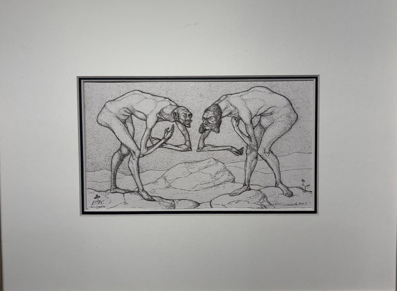 Paul Klee Lithograph Signed & Dated (In The Style Of) 1879-1940s Matted & Framed gallery