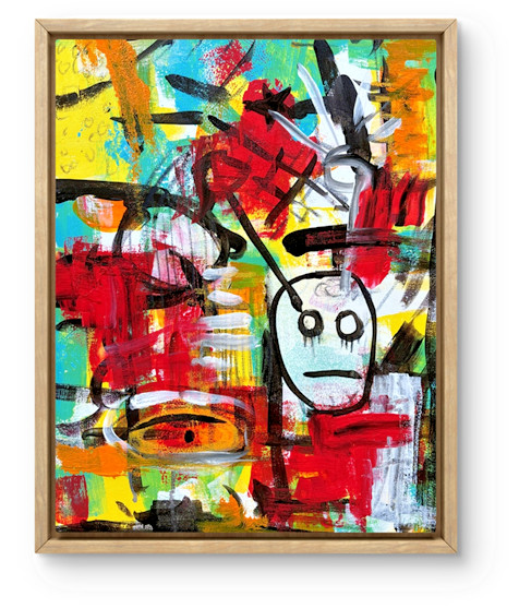 Abstract Art Original Acrylic 20×16 inch Painting on Canvas – Day By Day