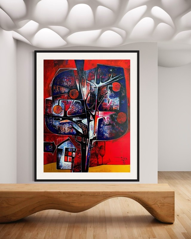 SIMEON GONZALES Original Painting COA / art studio Maryland - USA/LARGE XXL gallery