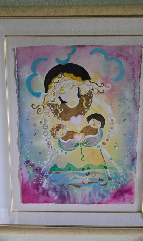 Andrea Smith Original Watercolor Painting 22″x30″ Framed & Signed