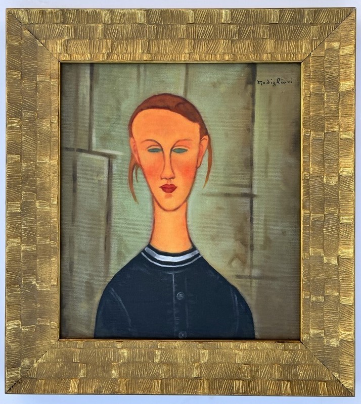 Amedeo Modigliani Oil on canva In The Style Of painting late 1800s-early 1900s