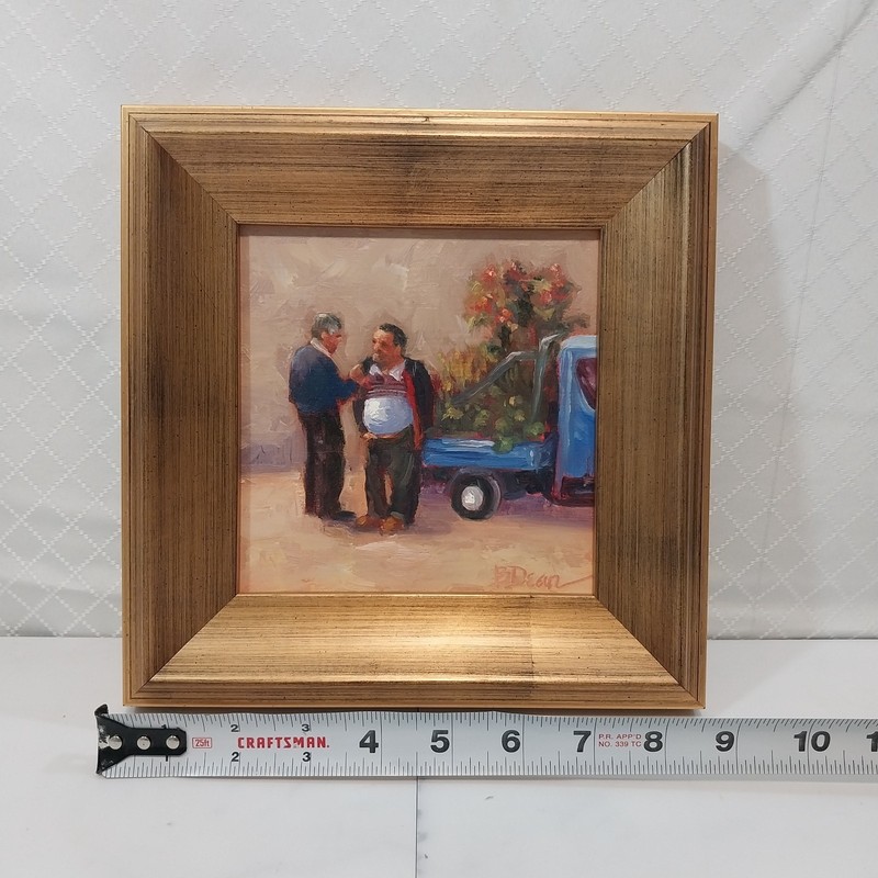 Beth Dean Original 9X9 Signed Oil Painting - Florist Commerce Urban gallery