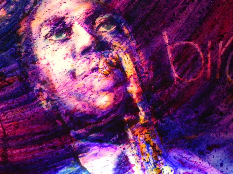 FABULOUS LIT 3 DIMENSIONAL PAINTING OF JAZZ GREAT «BIRD» CHARLIE PARKER