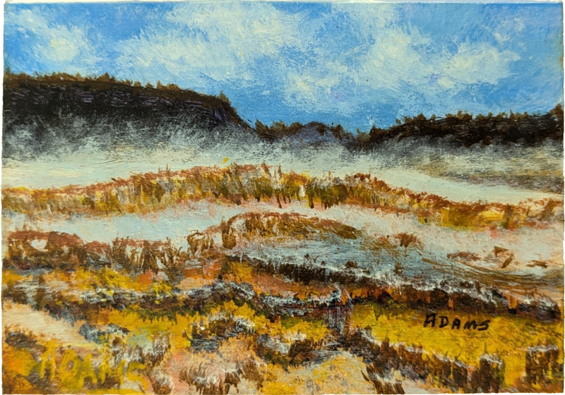 Original ACEO «Yellowstone #5 Hot Springs Area» ACEO looks better in person.