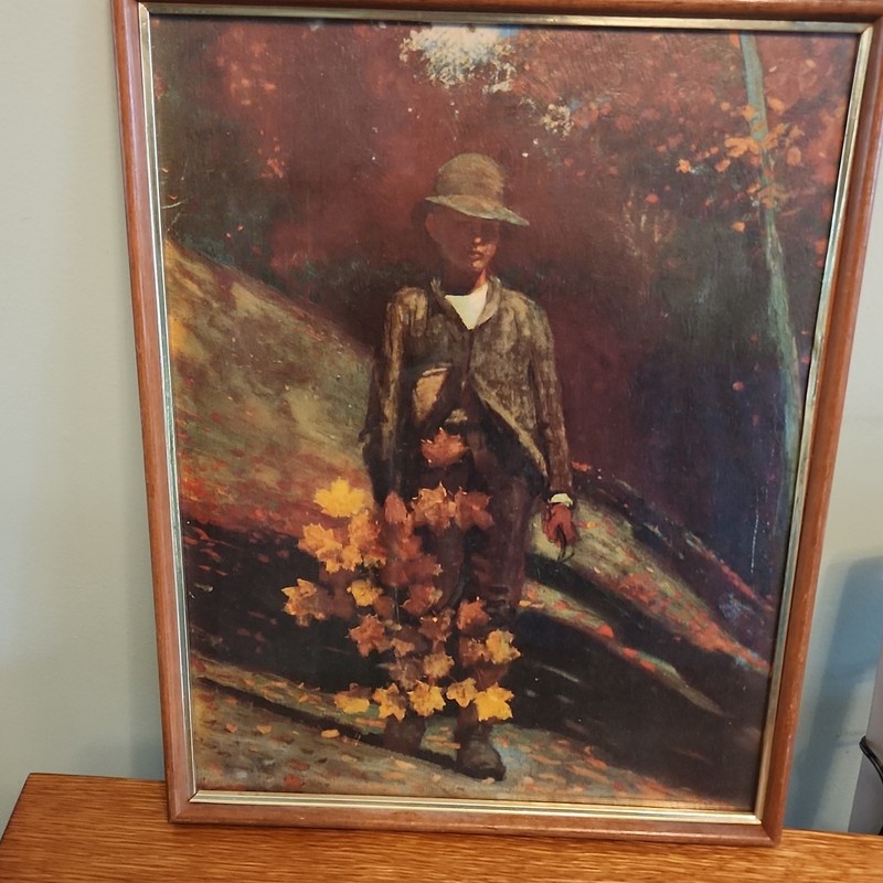 Framed Impressionist Portrait Painting of Boy Figure – Single Piece Artwork