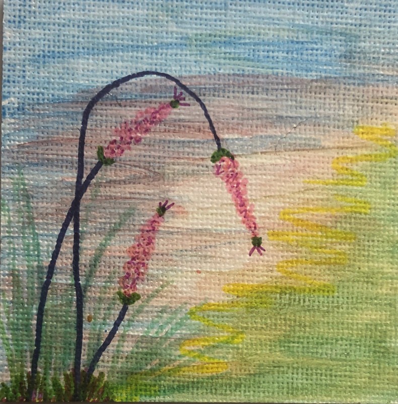 BLESSED#178 2x2 Original Art Modern Minimal Floral Emotion Poet Abstract Nature gallery