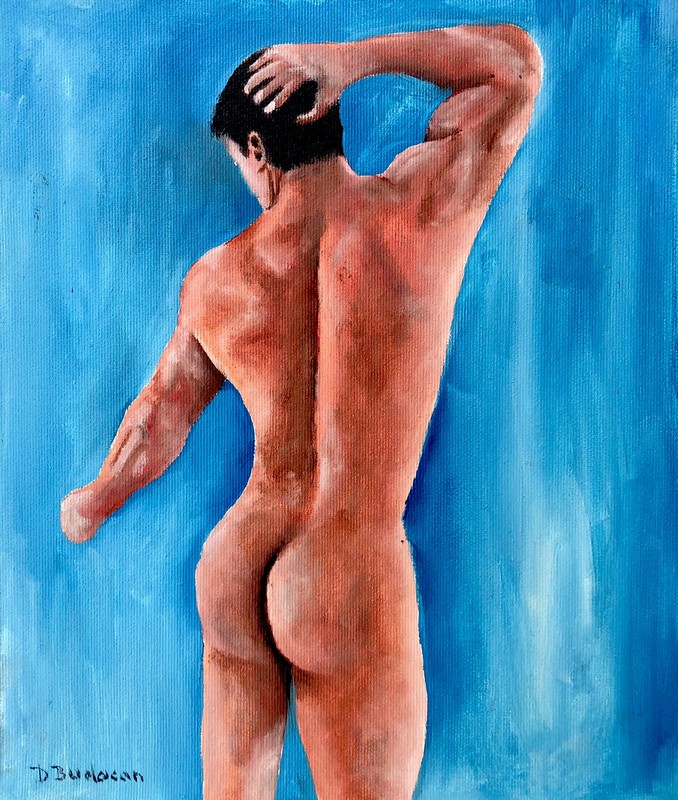 Original Oil Painting Nude Male Certificate of Authenticity nudo maschile gay gallery