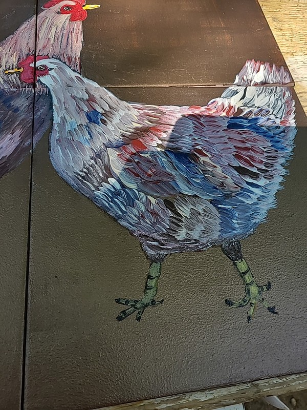 Janet Smith 4 Porcelain Tile Chicken Rooster 12"×12 Ea 24x24 Painting Mural gallery