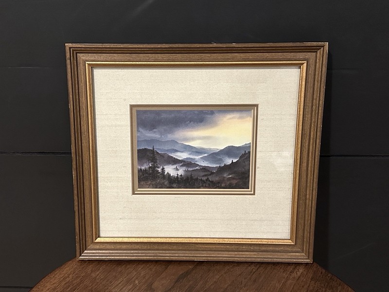 #6…Jim Gray Watercolor/Lithograph/Print “The Smokies”…11×10. Jim Gray Gallery.